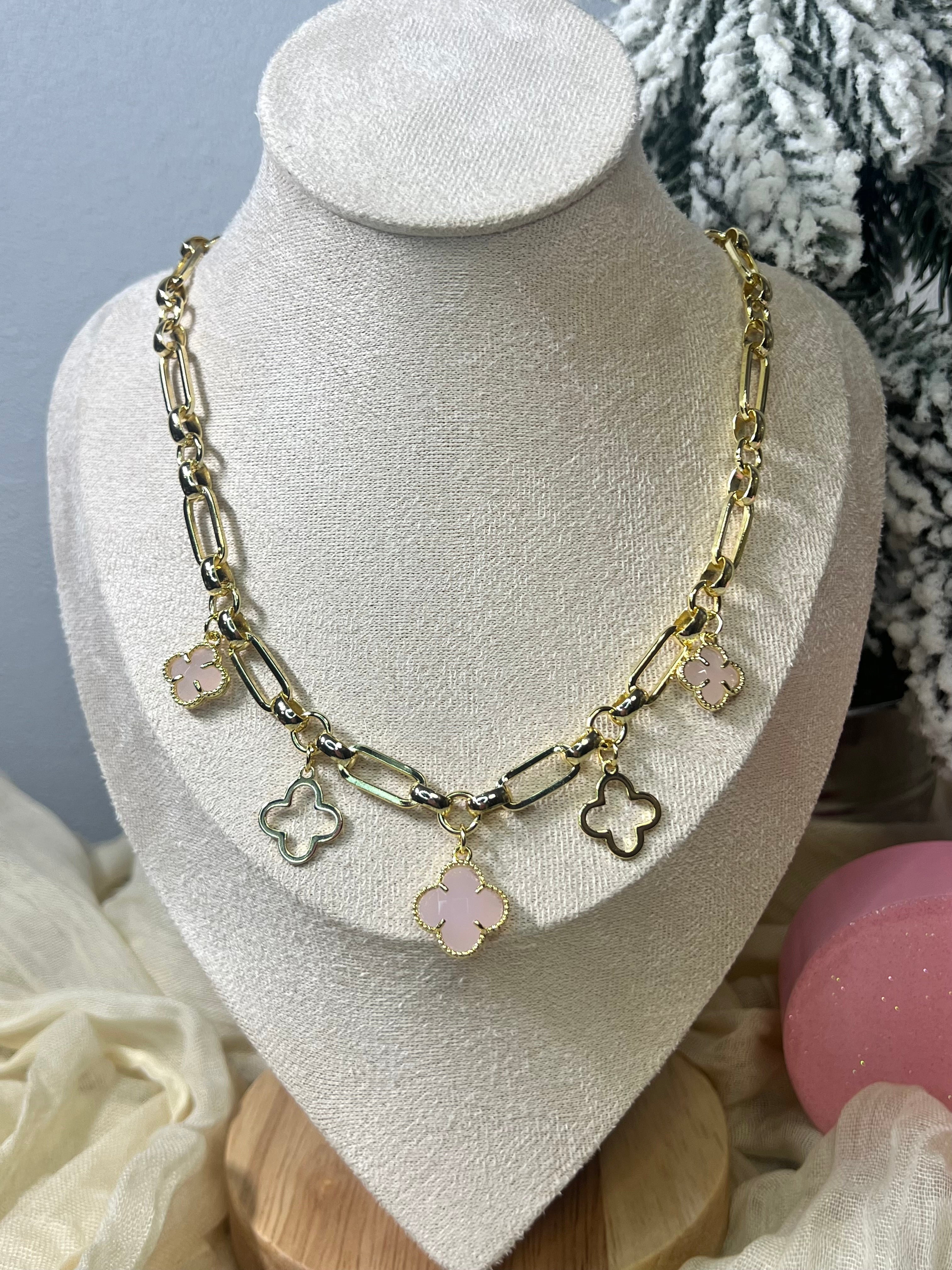 Pink Charm Necklace