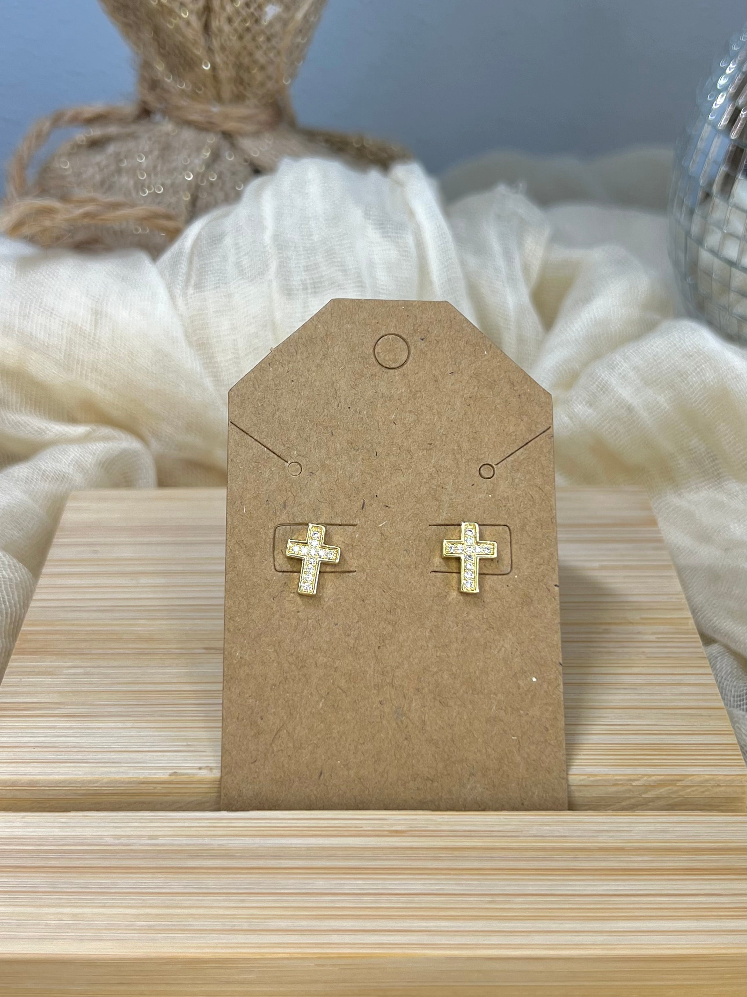 Mini Cross Earrings