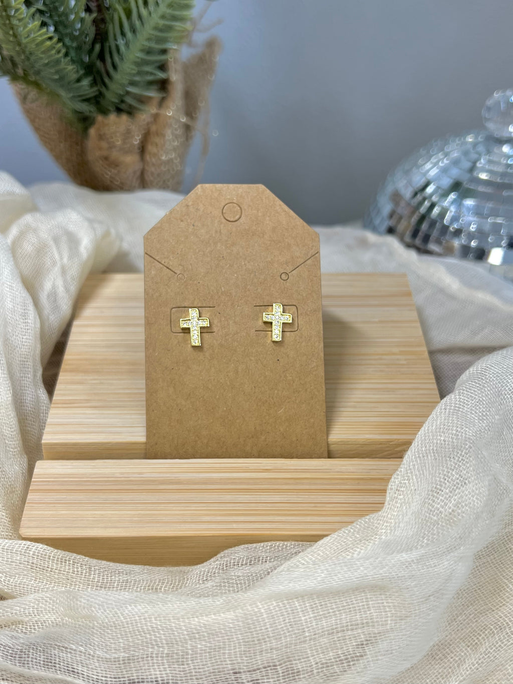 Mini Cross Earrings