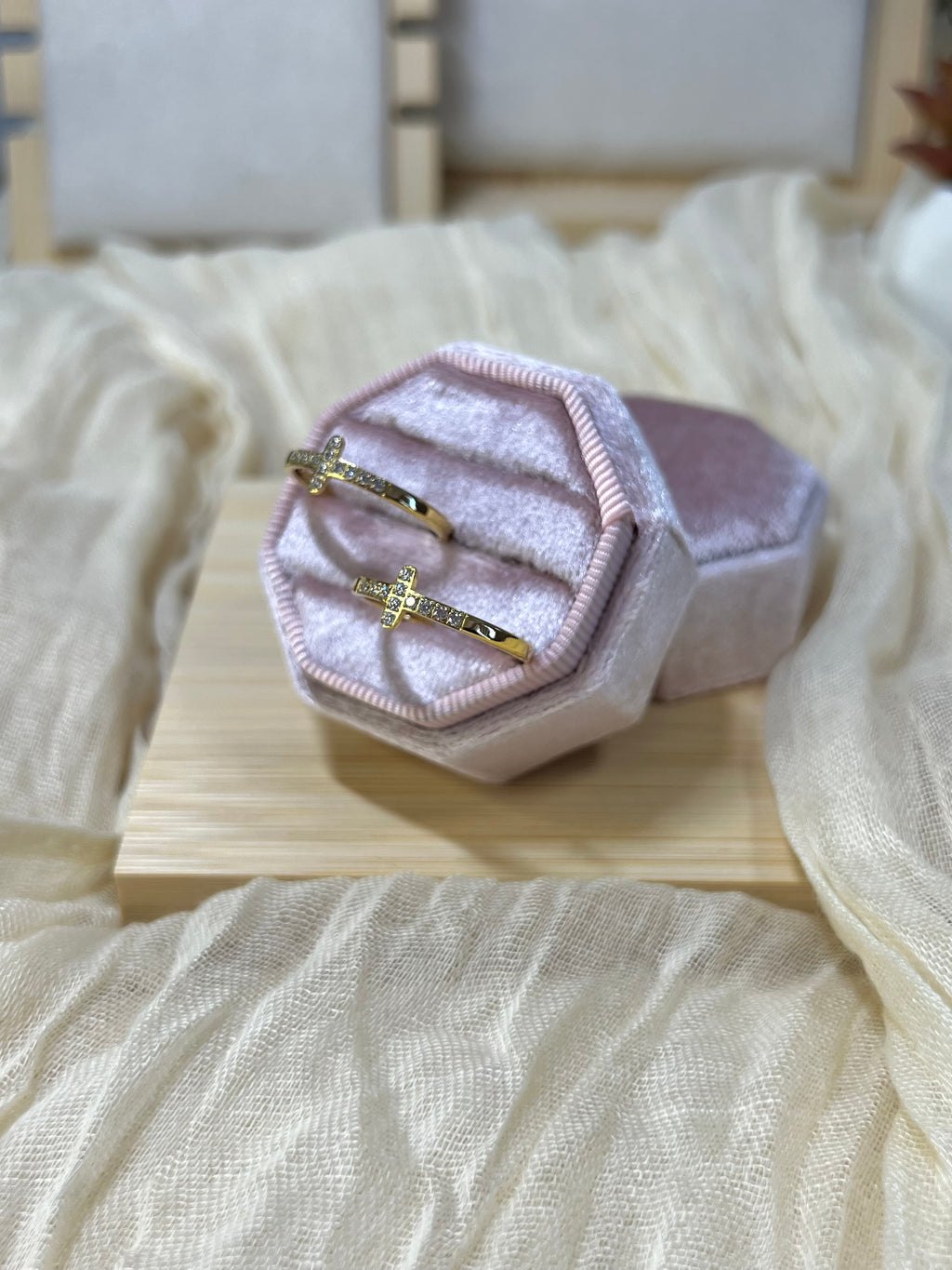 Gold Platted Cross Ring