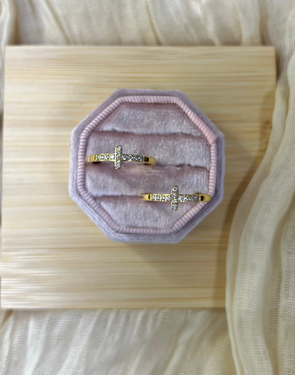 Gold Platted Cross Ring