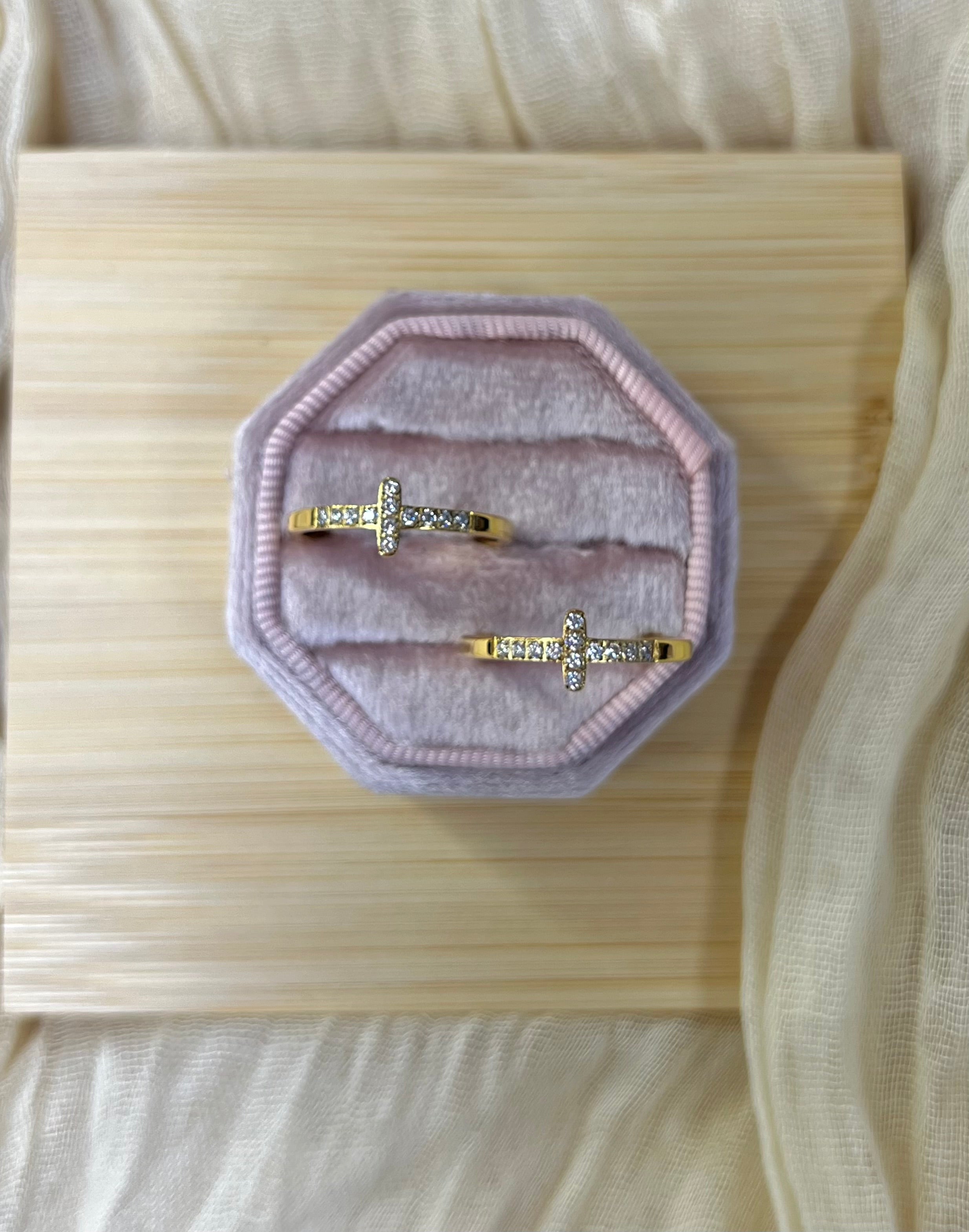 Gold Platted Cross Ring
