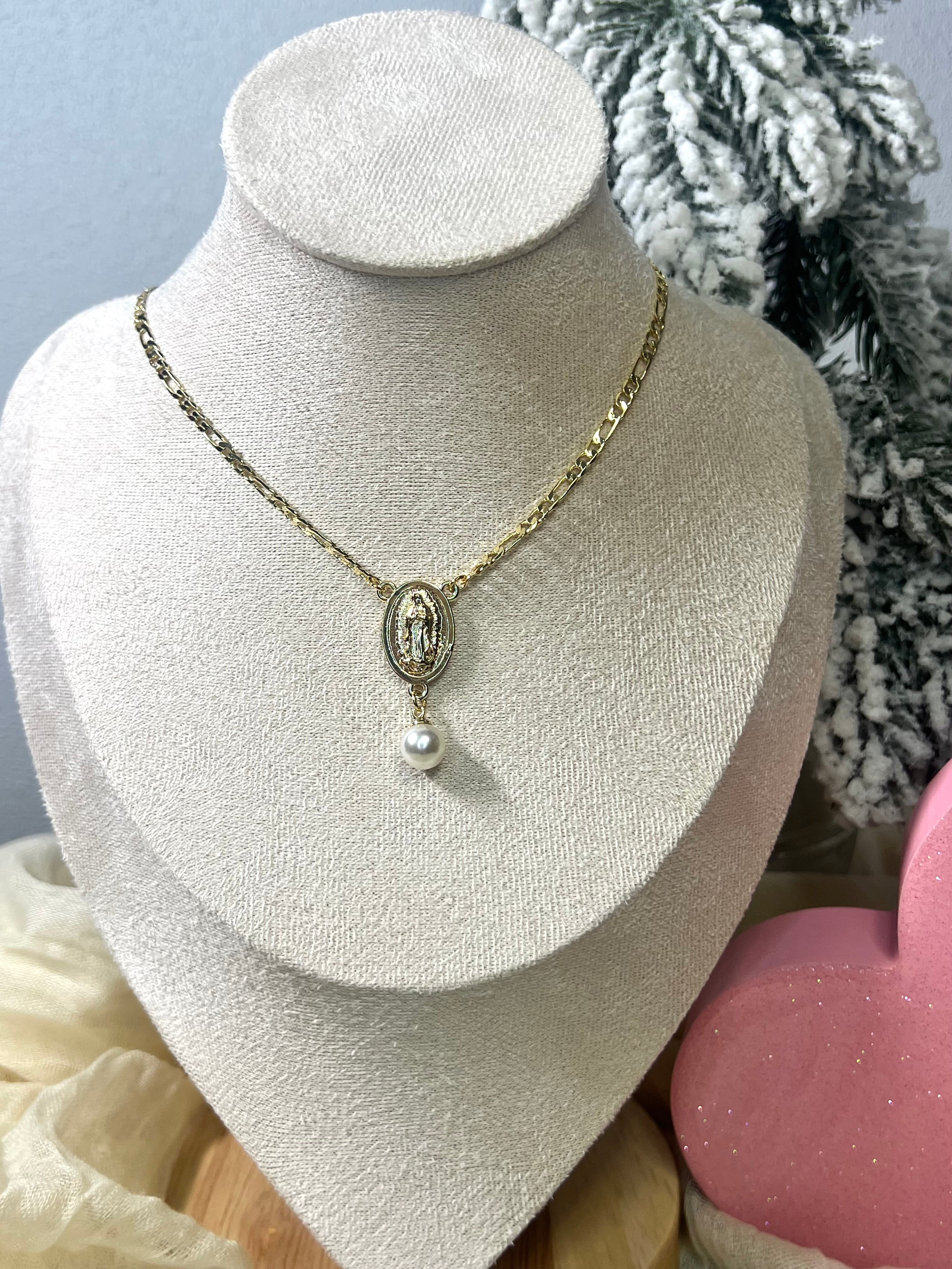 Virgencita Perla Necklace