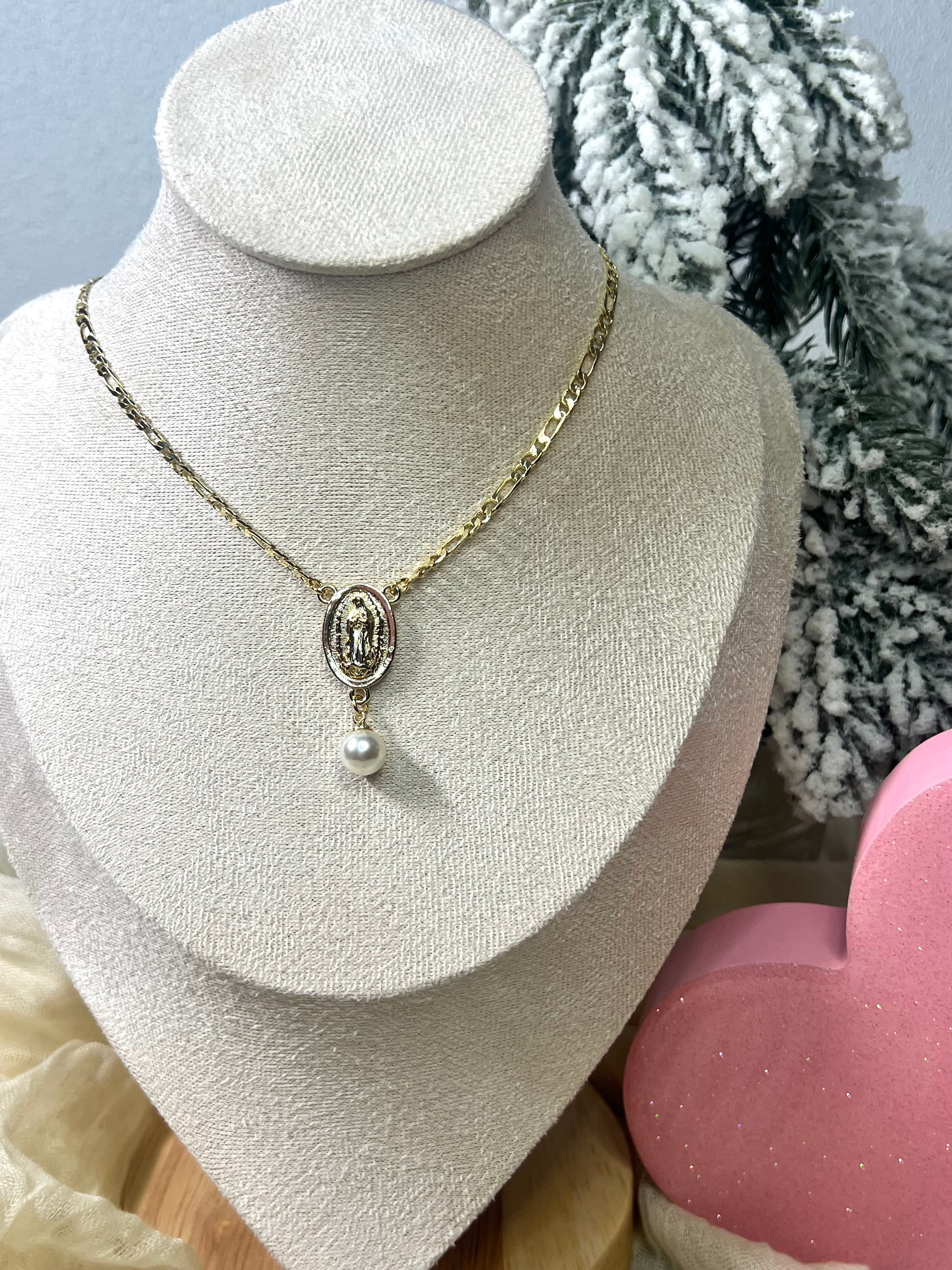 Virgencita Perla Necklace