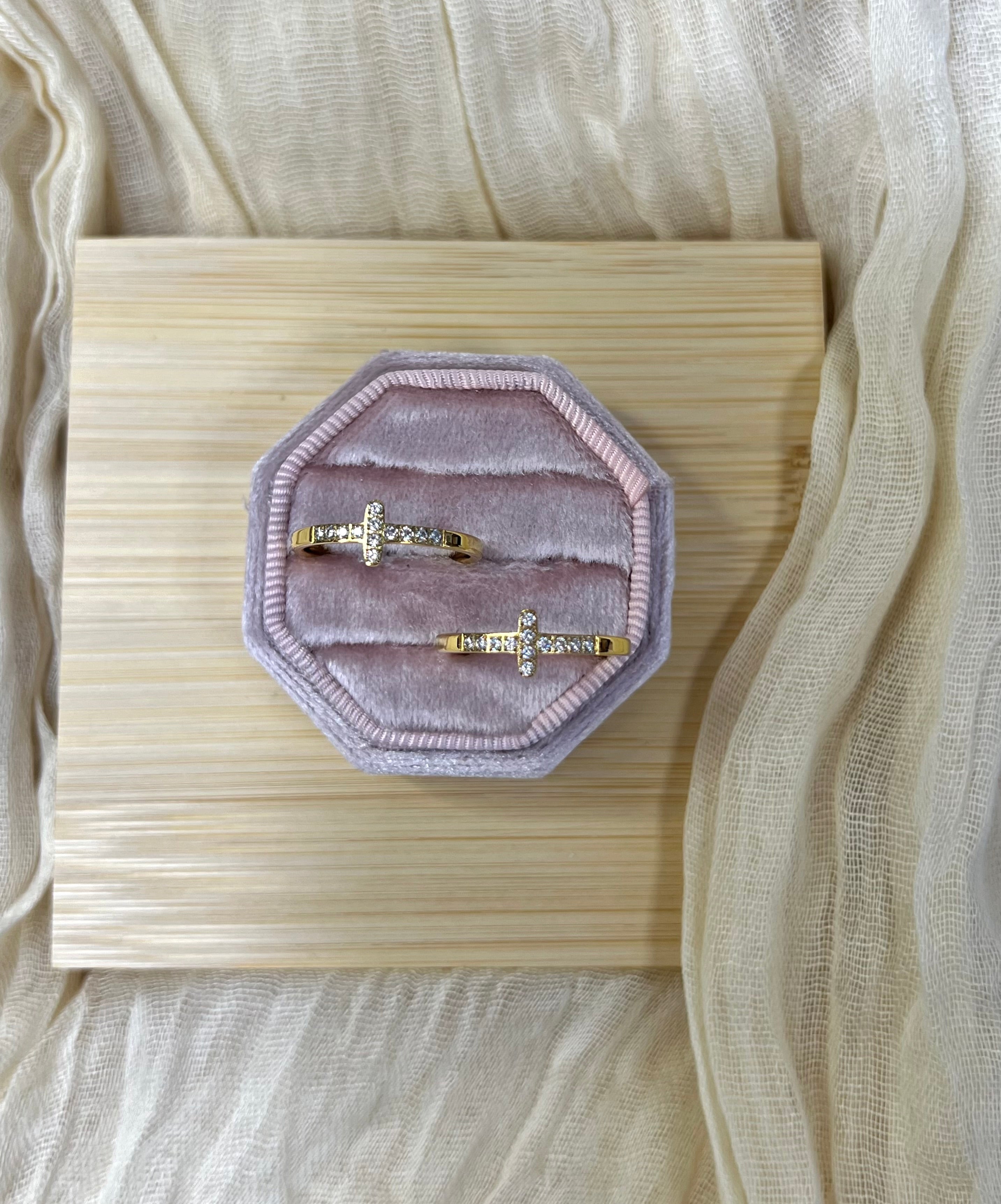 Gold Platted Cross Ring