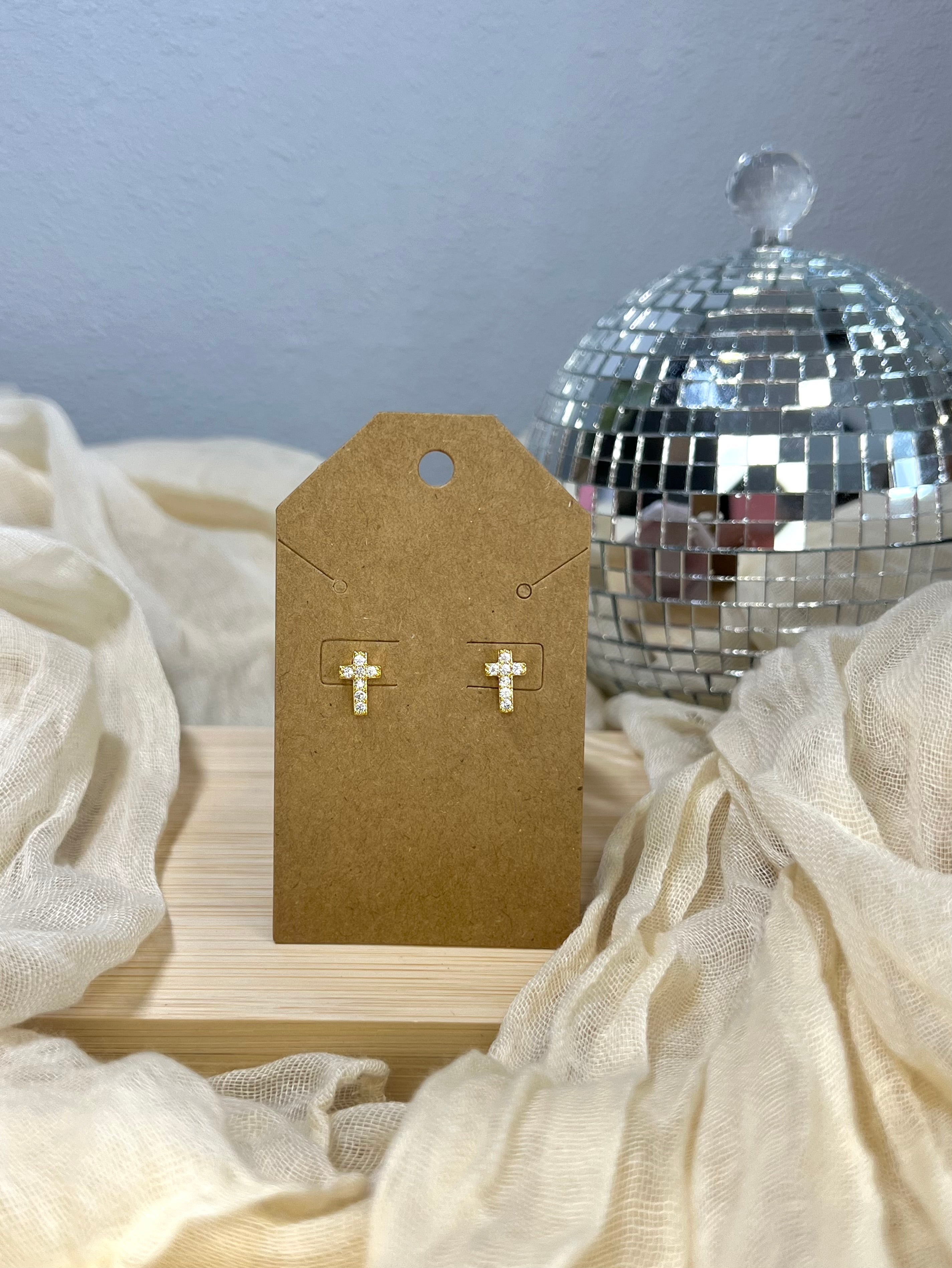 Mini Cross Earrings